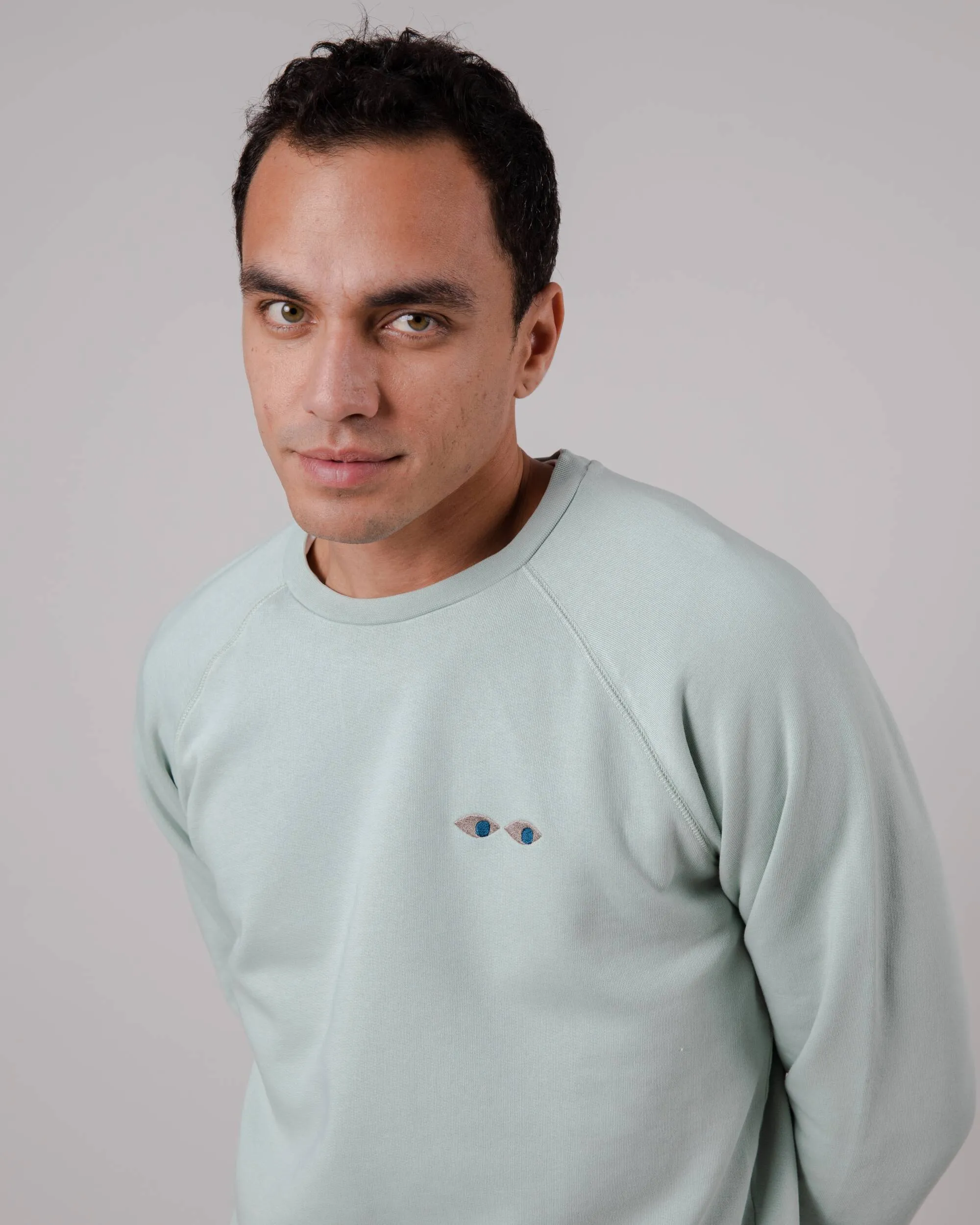 Eyes Sweatshirt Pale Green