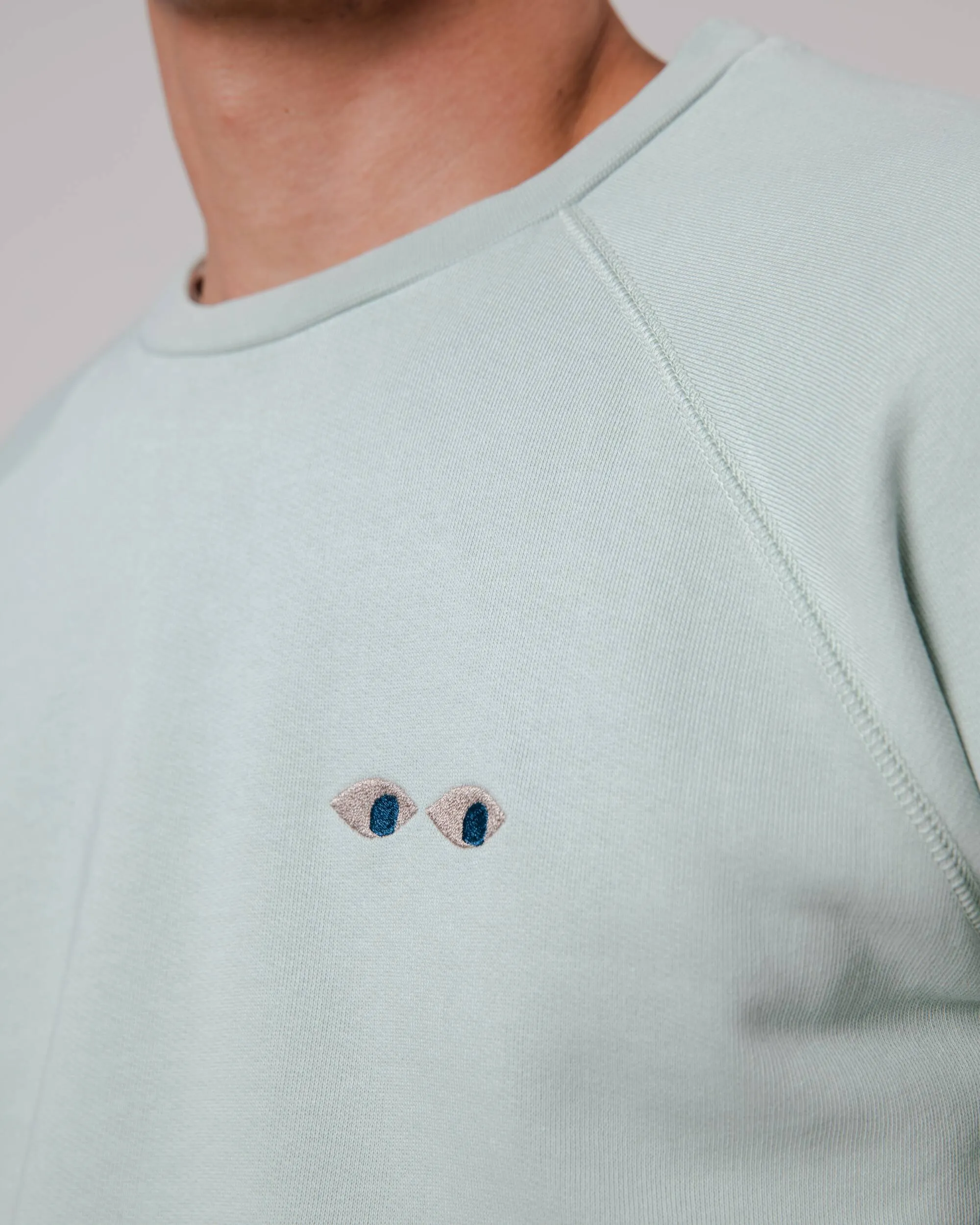 Eyes Sweatshirt Pale Green