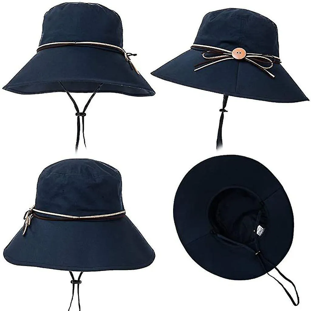 Foldable Summer Hat Wide Brim Women's Sun Hat Upf 50 With Neck Protection