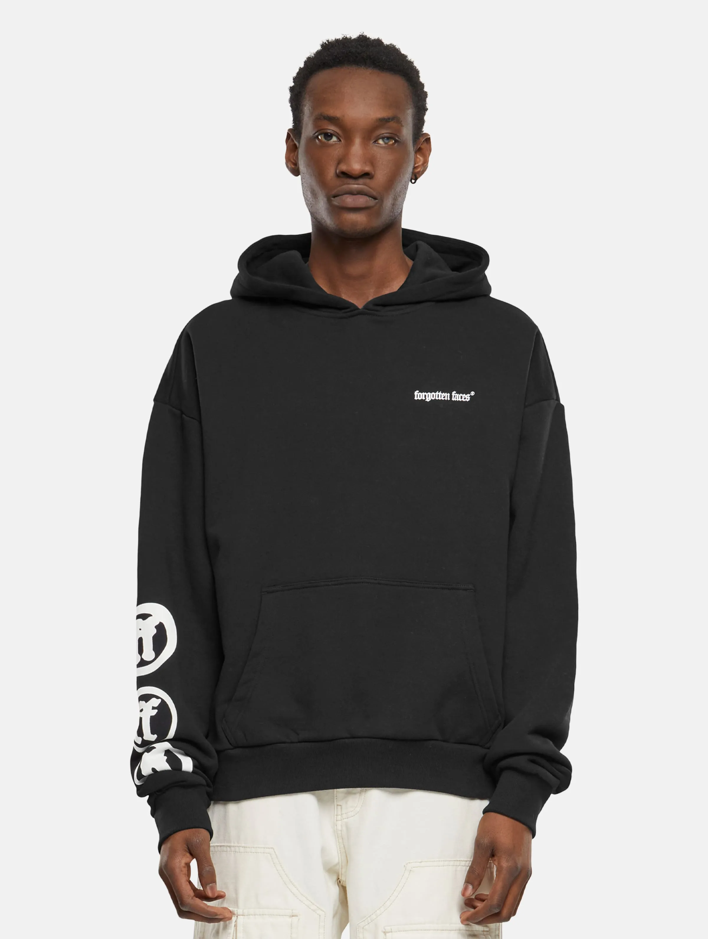 Forgotten Faces Fading Logo Statue Heavy Oversize Hoodies