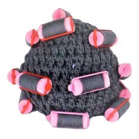  Funny Housewife Beanie Cap Novelty 3d Hair Roller Curlers Cosplay Knitted Hat