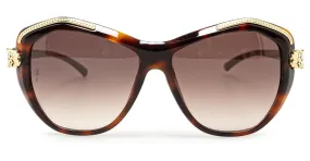 Gafas de sol geométricas Cartier Brown Panthere Wild De Cartier Castaño 