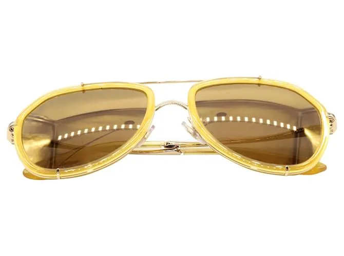 Gafas de sol Mirror Griffe de Dolce & Gabbana en metal amarillo 