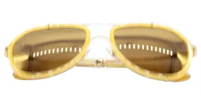 Gafas de sol Mirror Griffe de Dolce & Gabbana en metal amarillo 