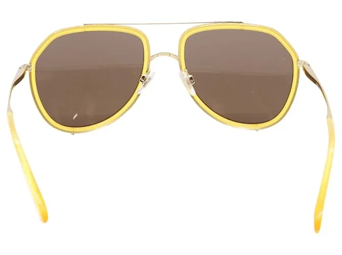 Gafas de sol Mirror Griffe de Dolce & Gabbana en metal amarillo 