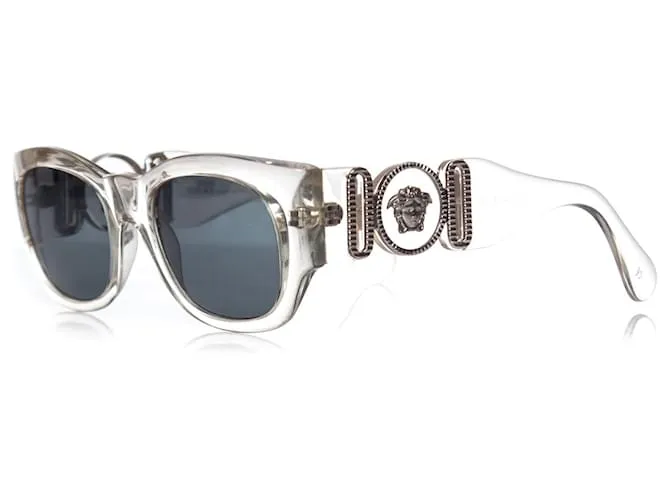 Gianni Versace, gafas de sol transparentes extragrandes vintage. 