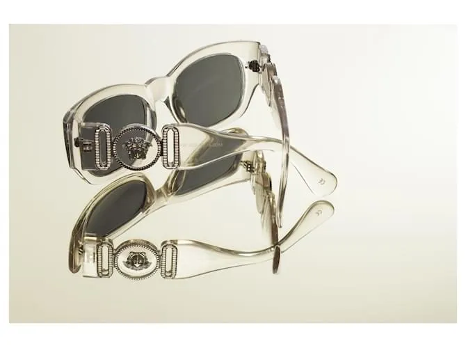 Gianni Versace, gafas de sol transparentes extragrandes vintage. 