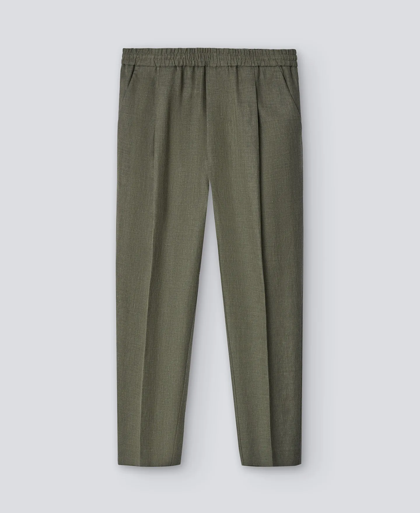 Green jogger pants man