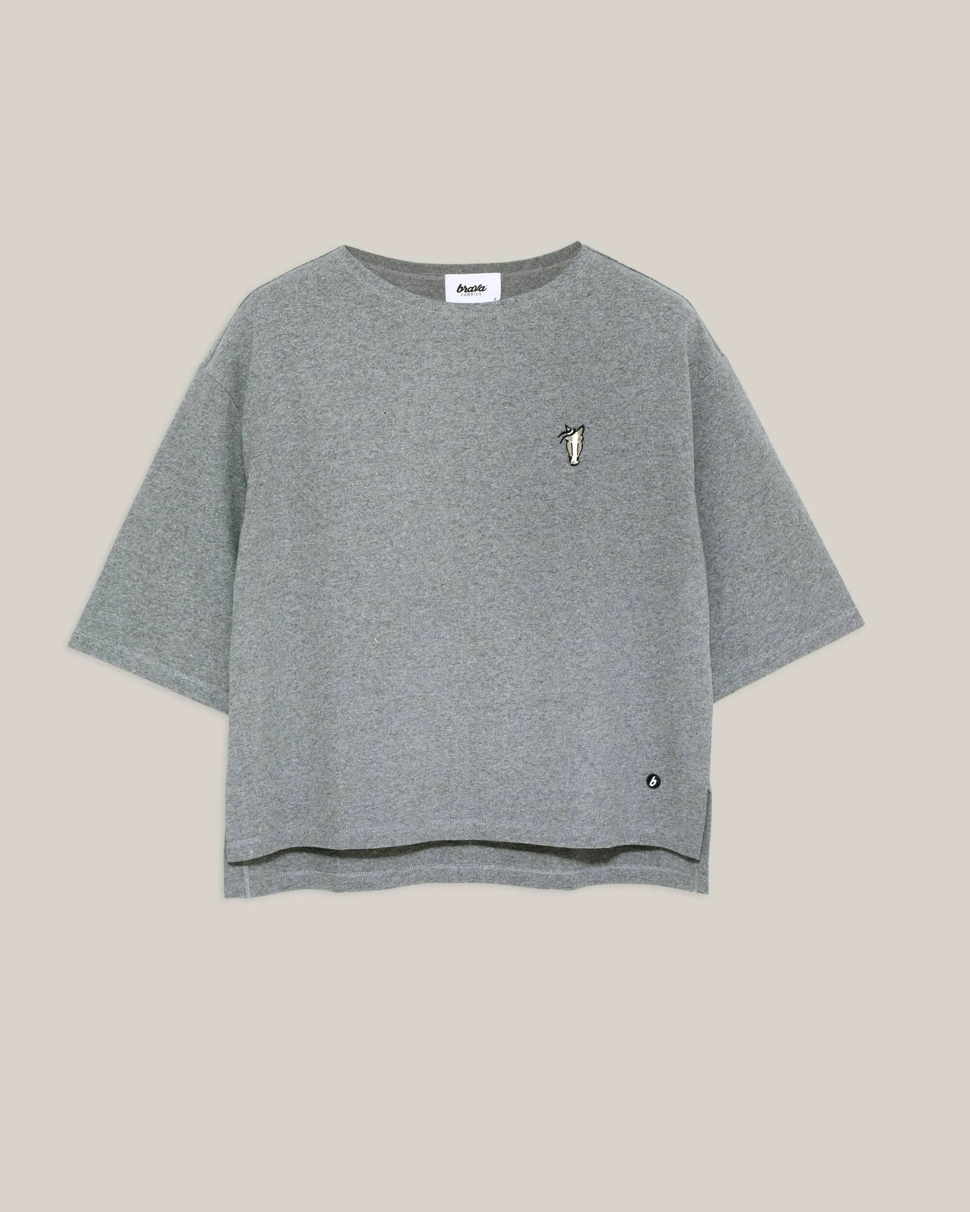 Horse Boxy Sweatshirt Grey Melange