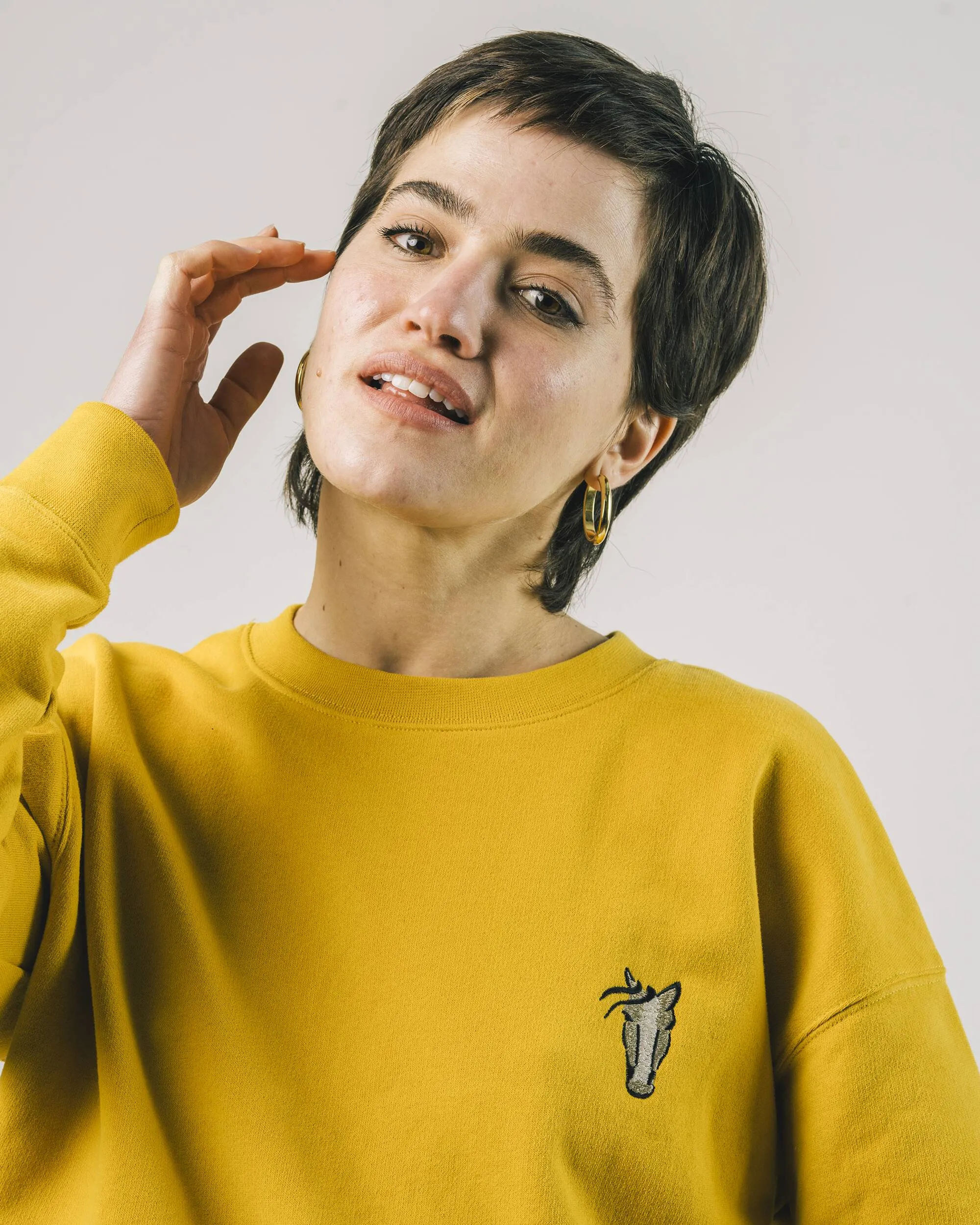 Horse Sweatshirt Mustard