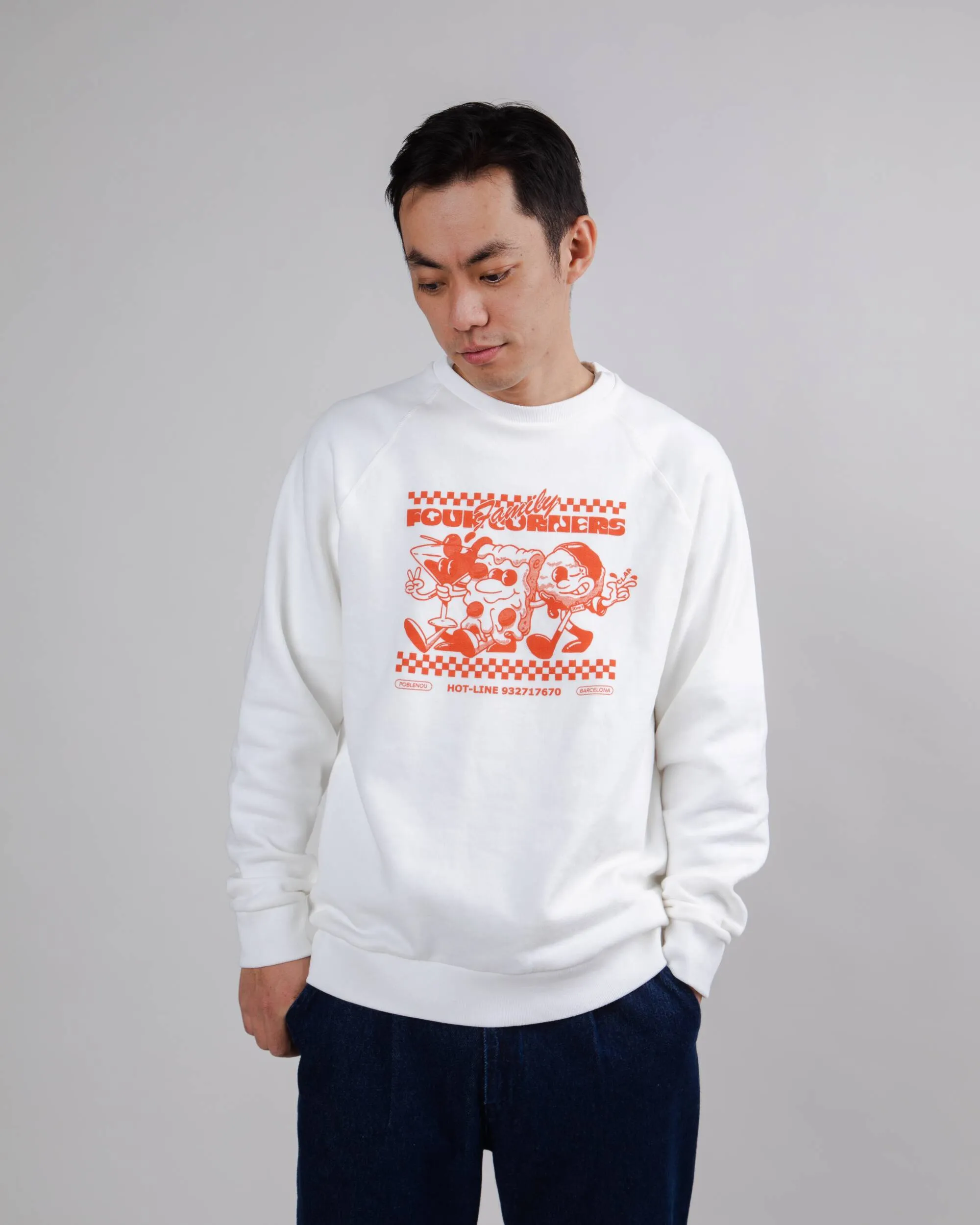 Hoxton Four Corners Sweatshirt Ecru