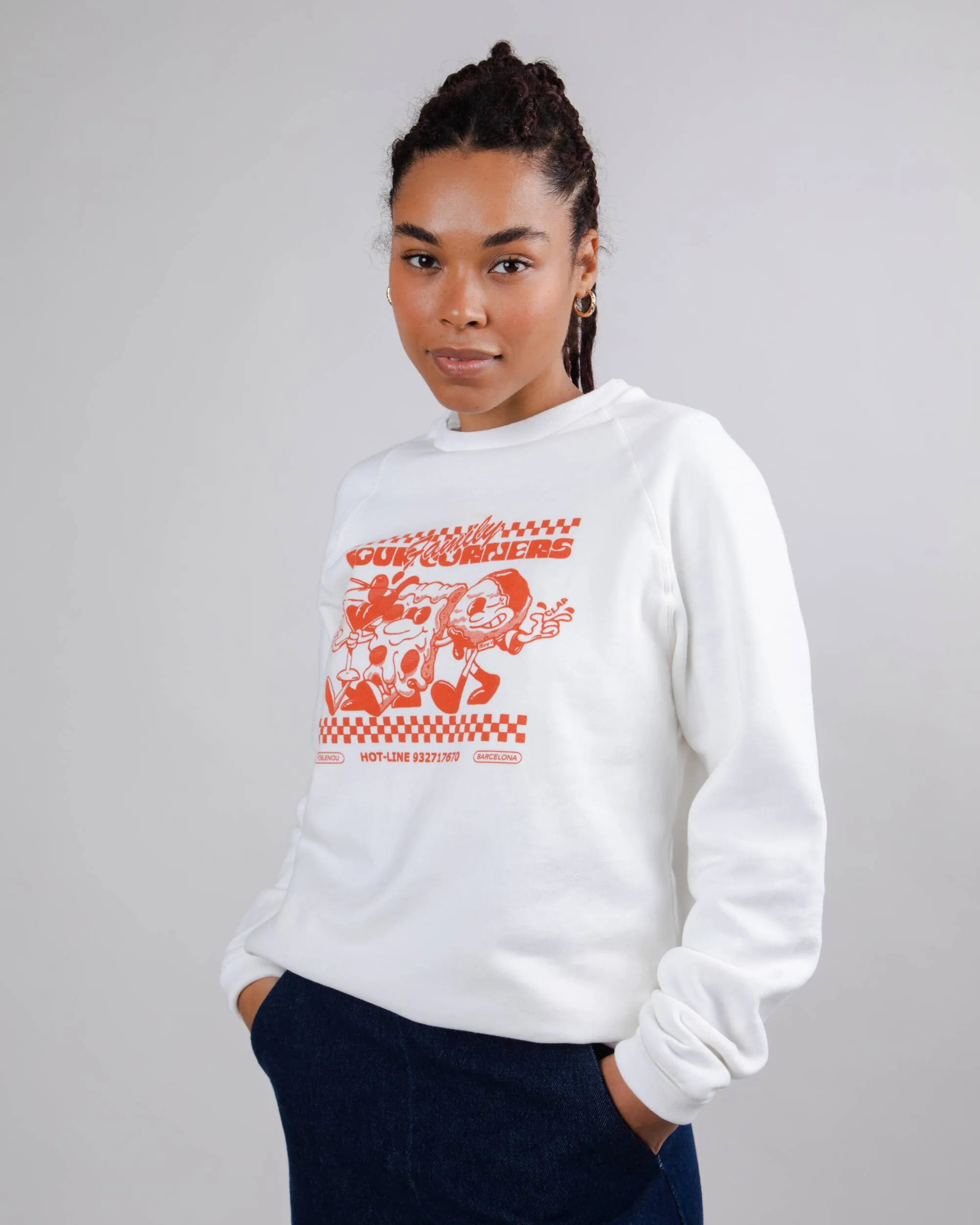 Hoxton Four Corners Sweatshirt Ecru