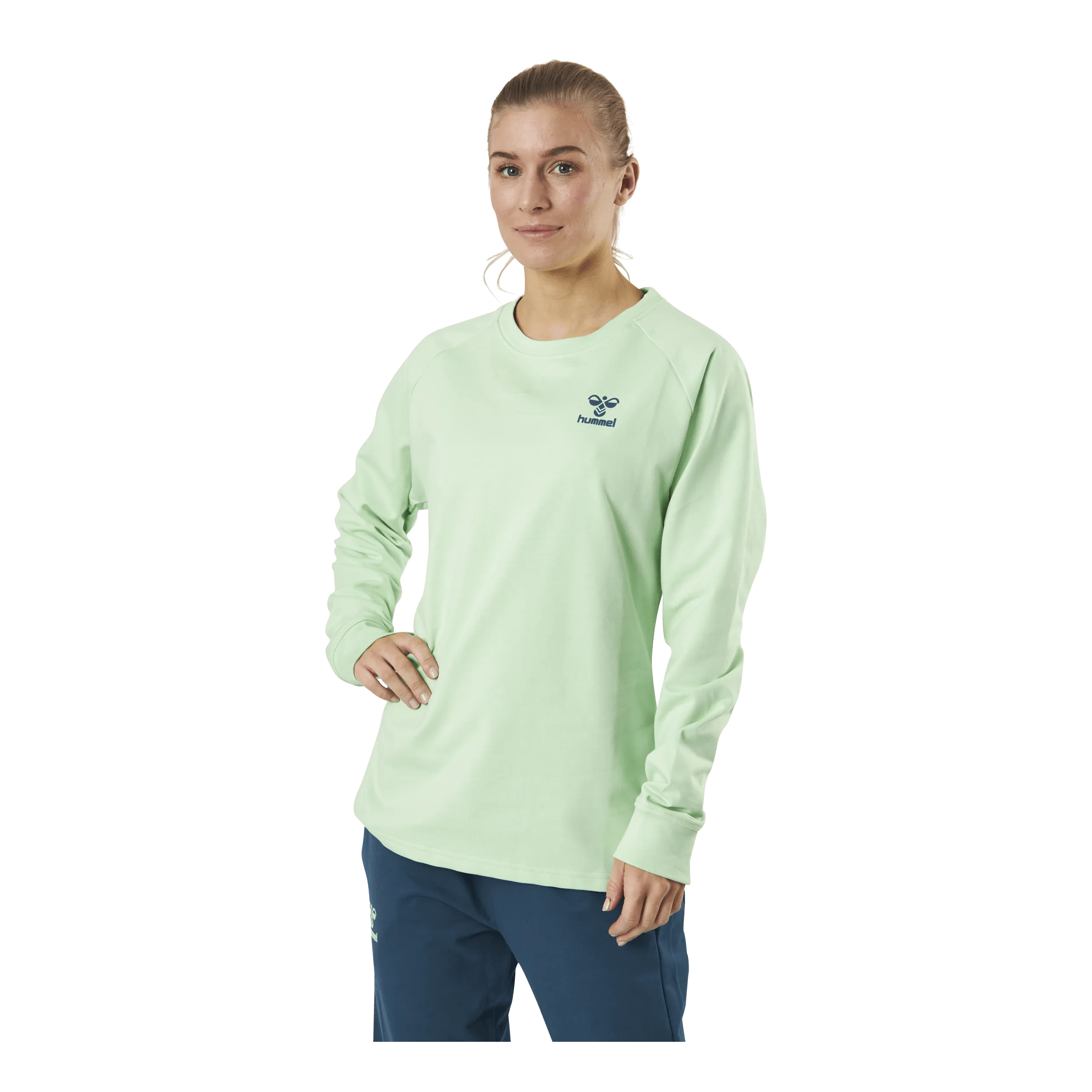 Hummel Cotton Sweatshirt Blue/Green