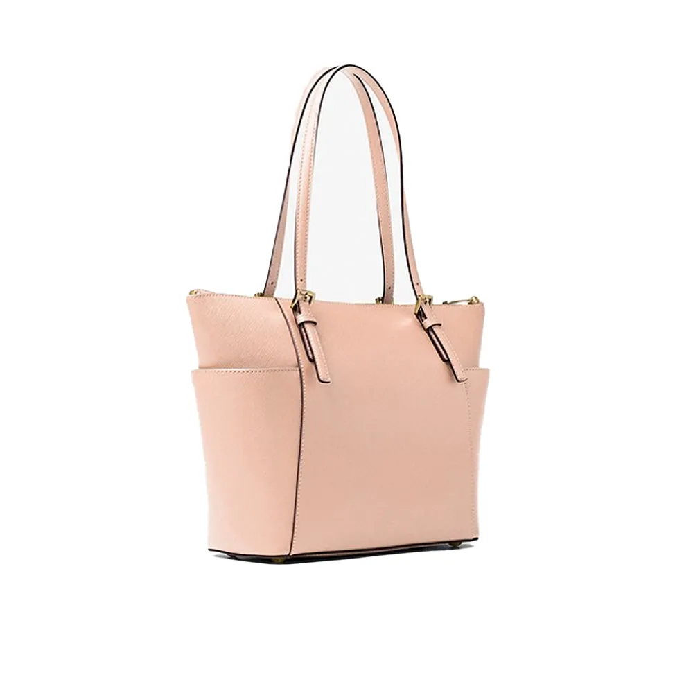 Jet Set Large Crossgrain Top-Zip Tote Bag