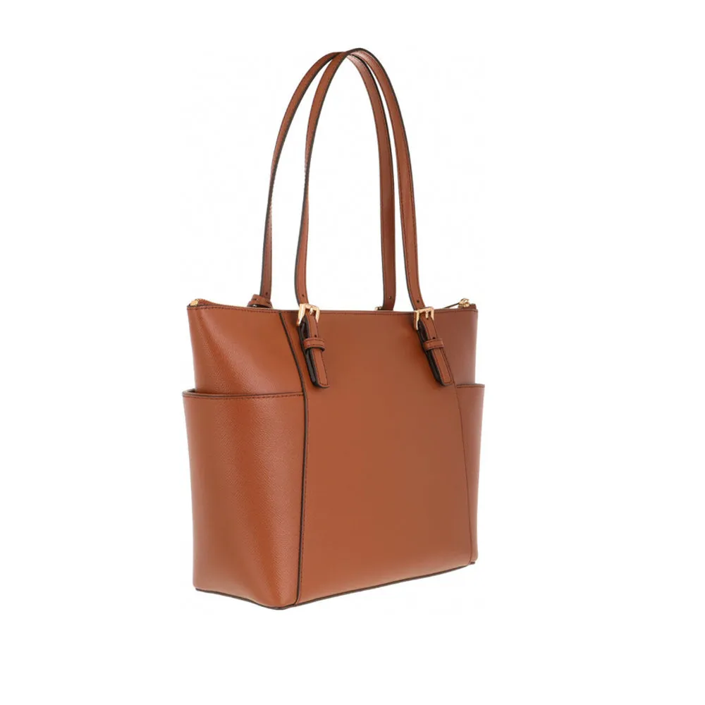 Jet Set Large Crossgrain Top-Zip Tote Bag