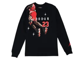 Jordan Jordan Slam Dunk Contest Holiday Long Sleeve Pixel Tee Black/Chile Red