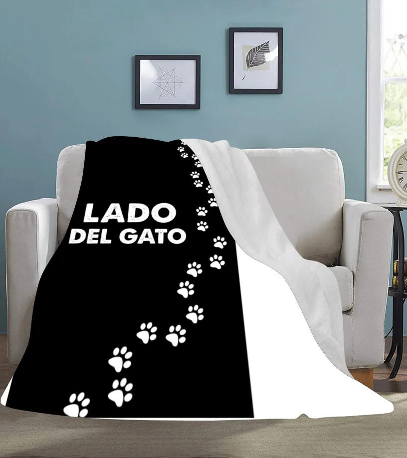 Lado del gato, mi lado Manta suave 152 x 203 cm