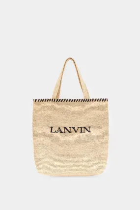 LANVIN NATURAL RAFFIA TOTE BAG