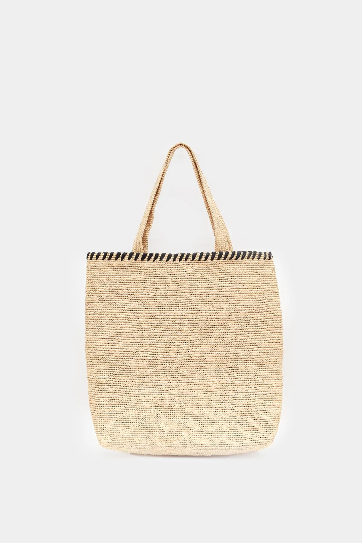 LANVIN NATURAL RAFFIA TOTE BAG