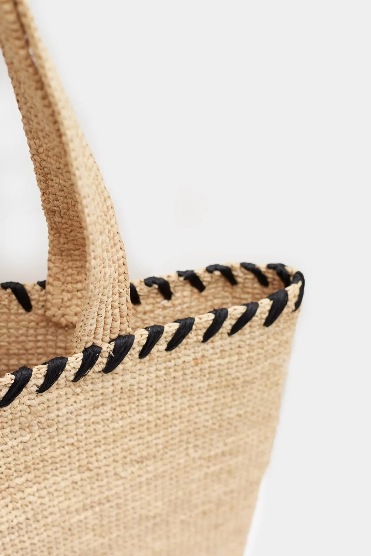 LANVIN NATURAL RAFFIA TOTE BAG