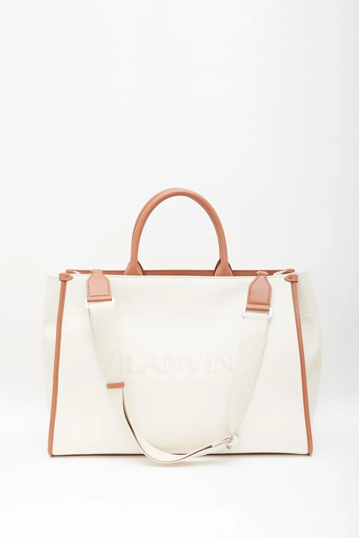 LANVIN OFF WHITE MM TOTE BAG