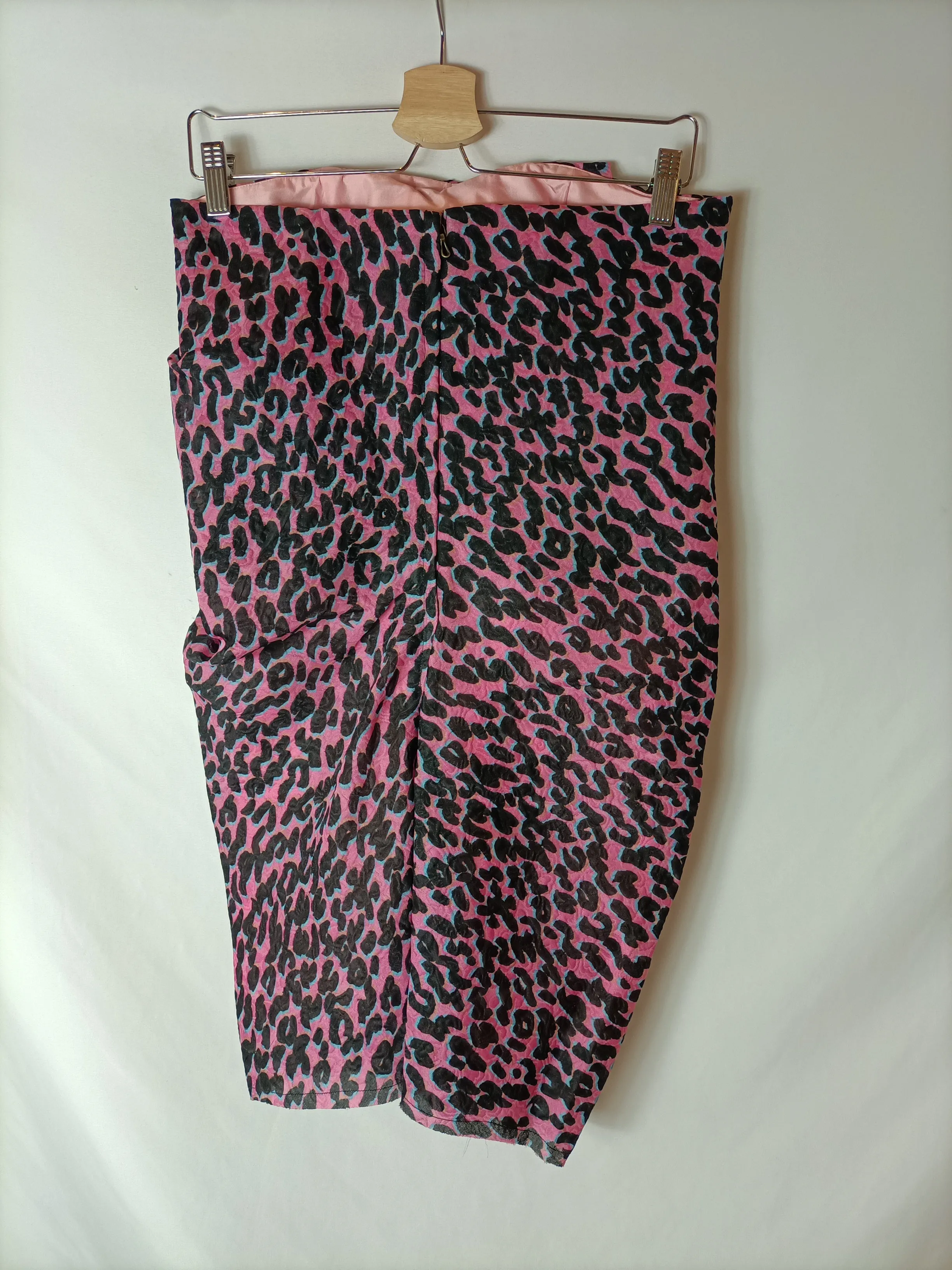 LANVIN. Vestido palabra de honor animal print. T 38