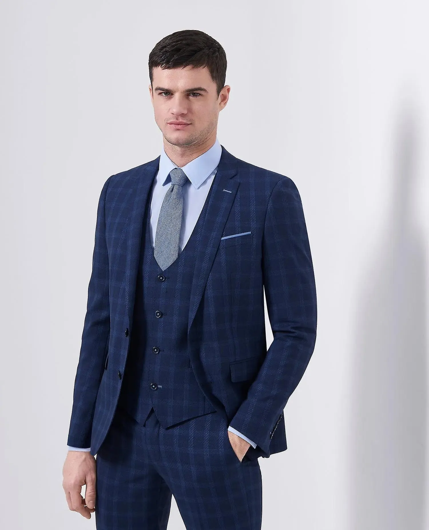 Lazio check suit jacket 