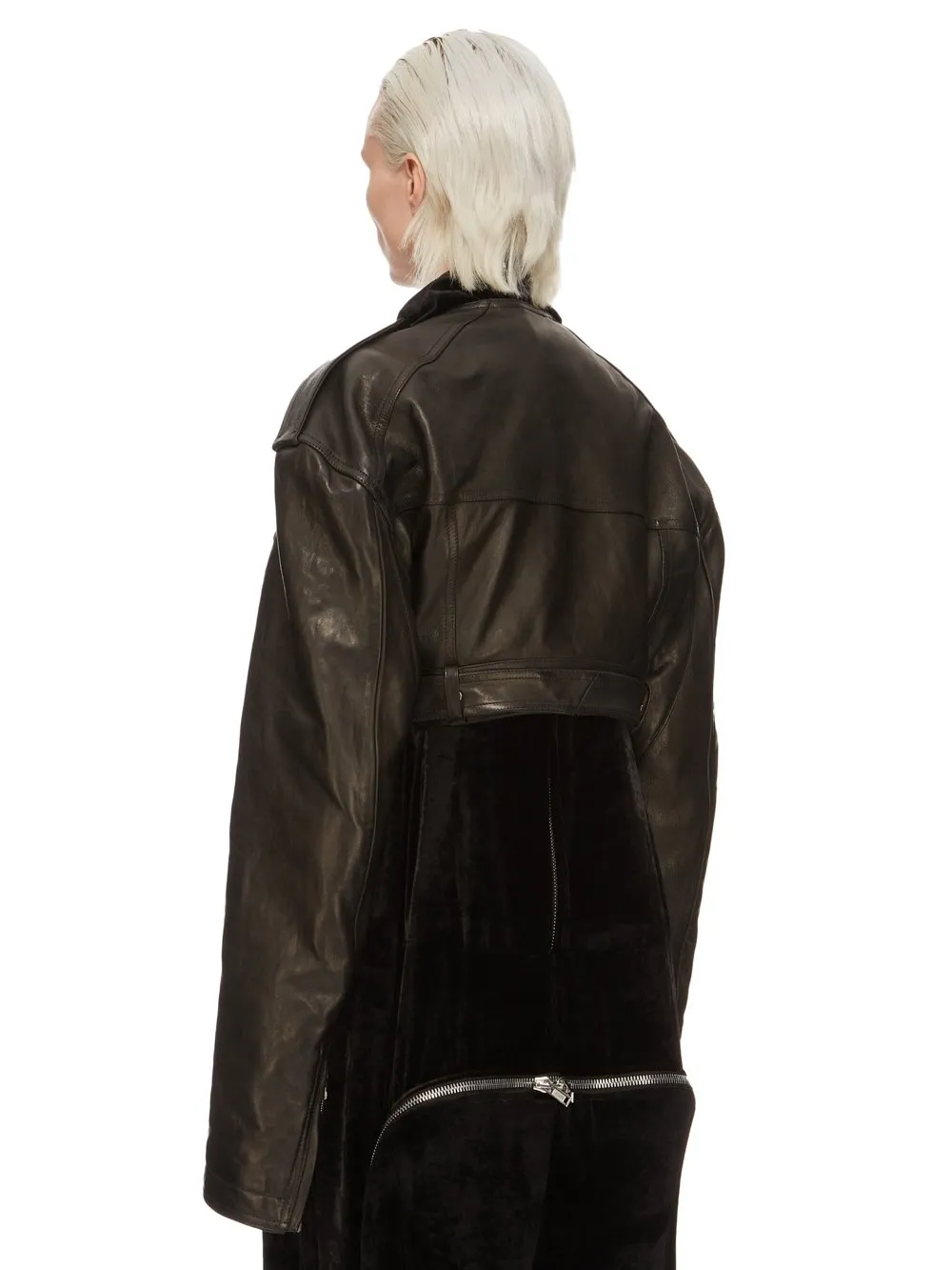 Leather Jacket Micro Biker Black