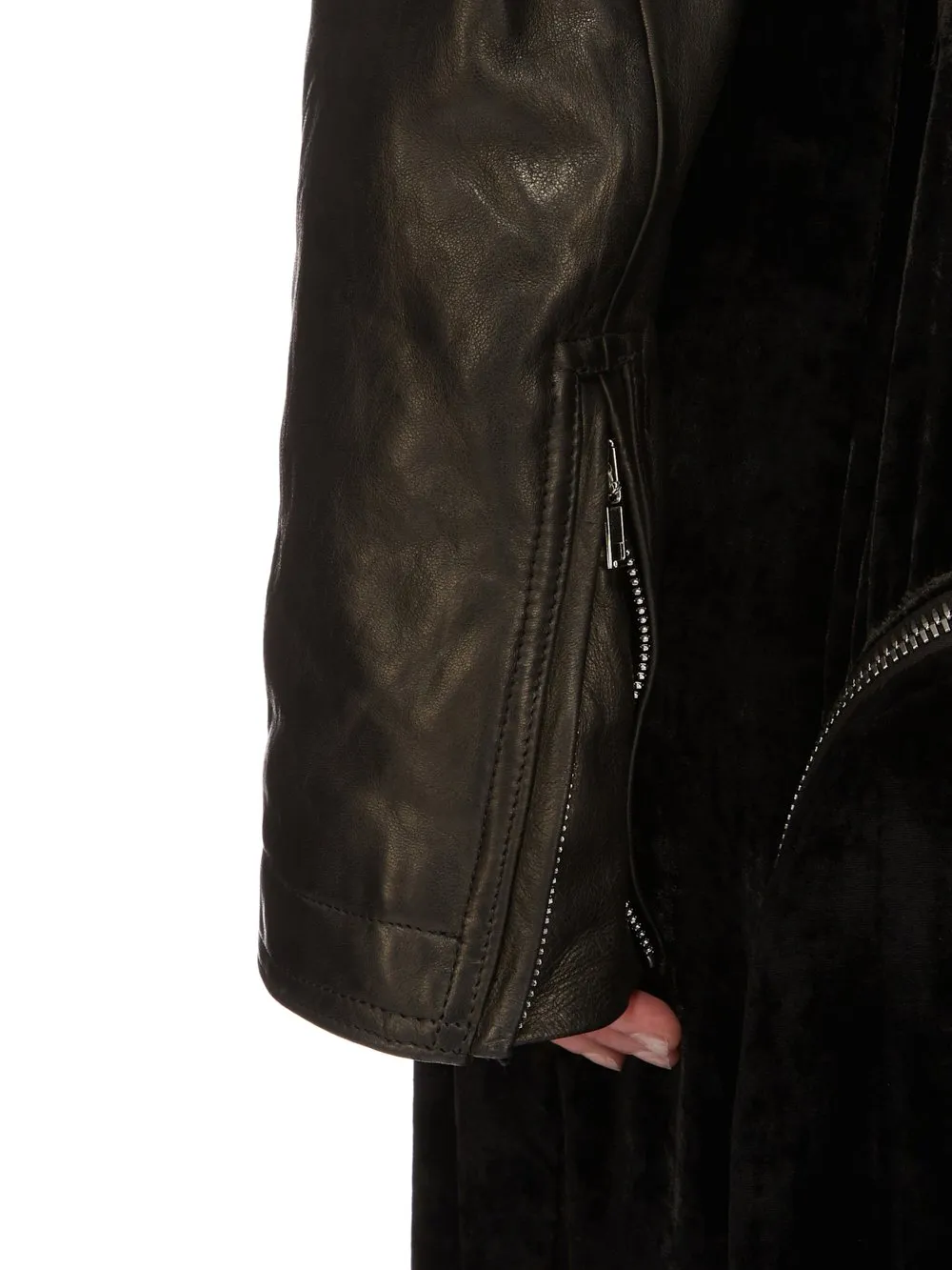 Leather Jacket Micro Biker Black