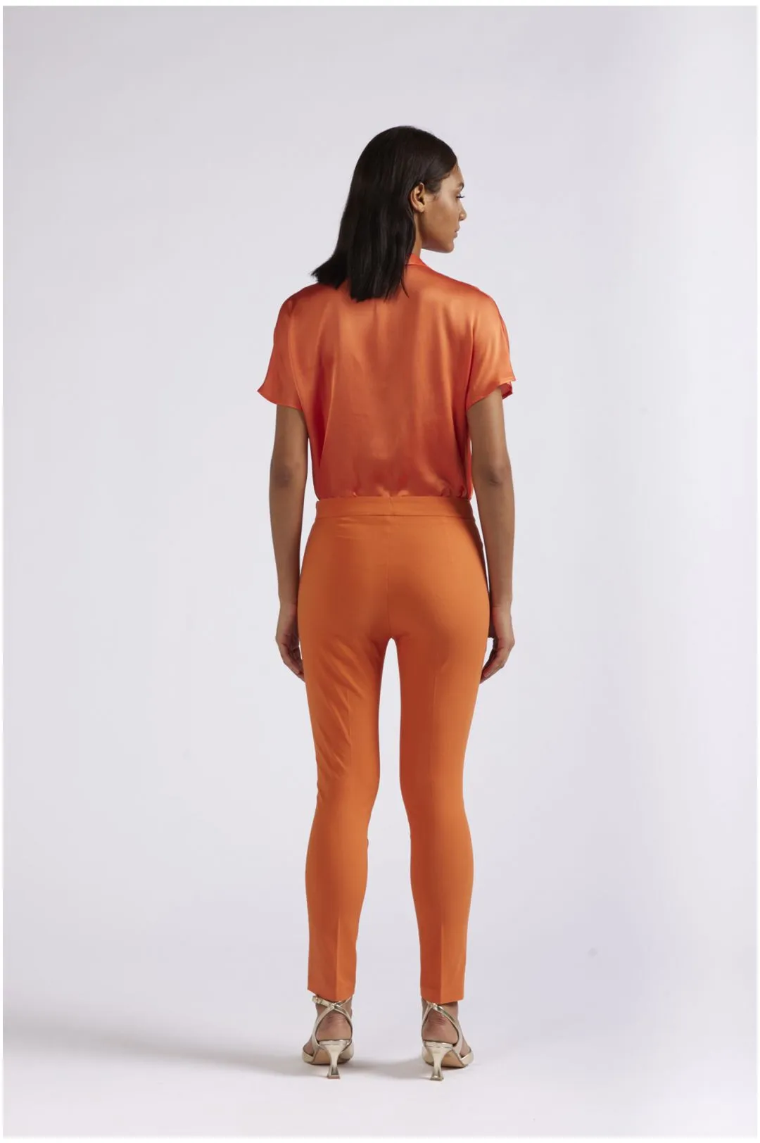 leggings de tela superstretch orange