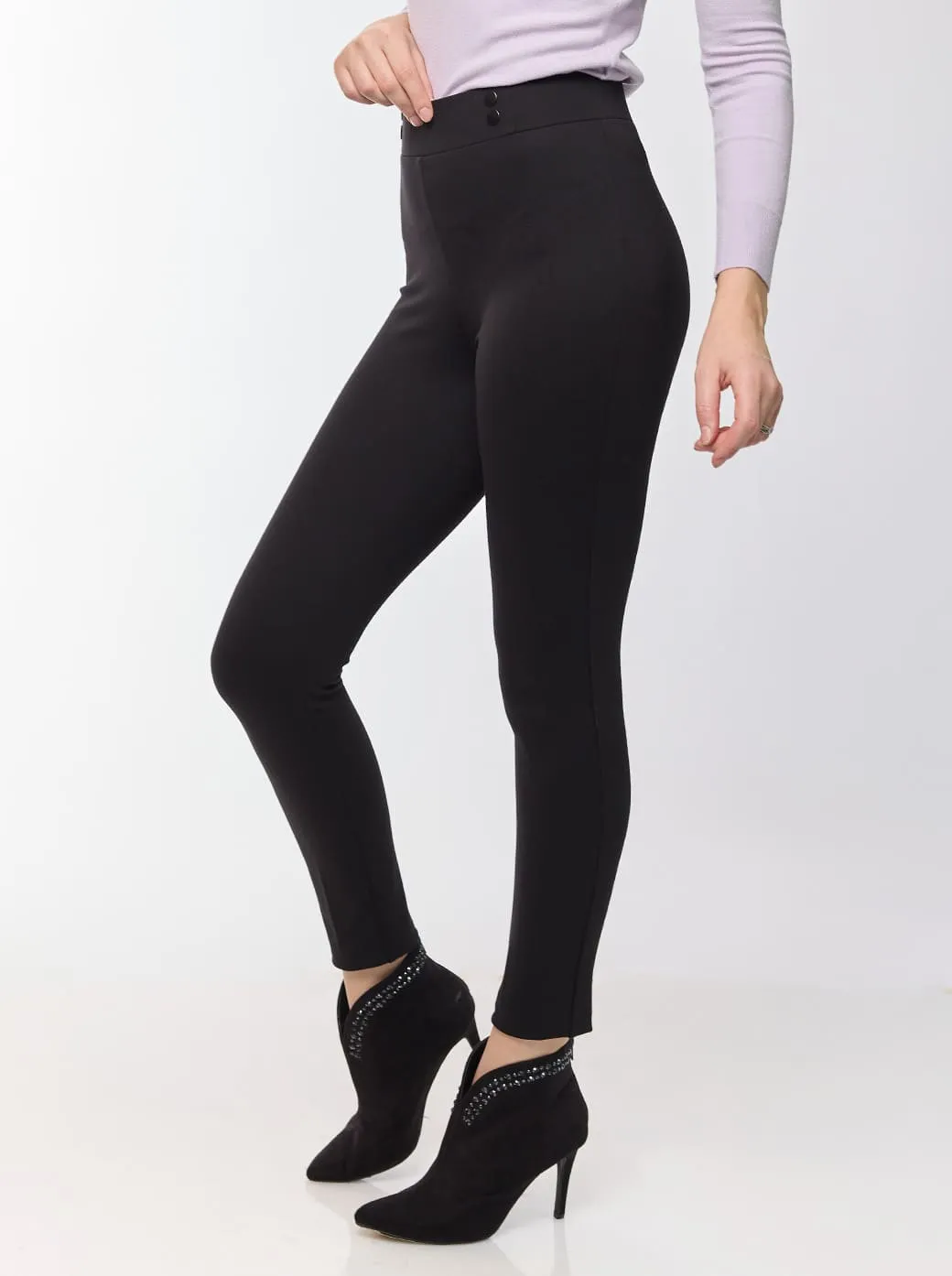 Leggings negros con broche Esenciales