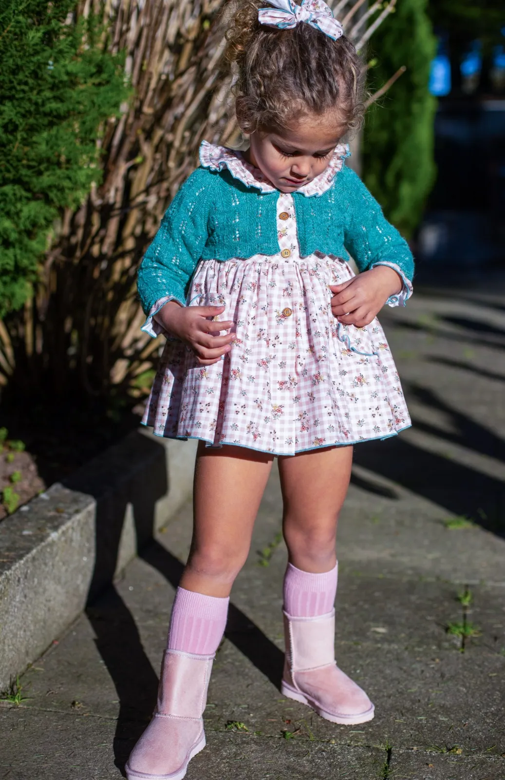 Little jean with panties and jacket Blau y Rosa Collection from La Martinique