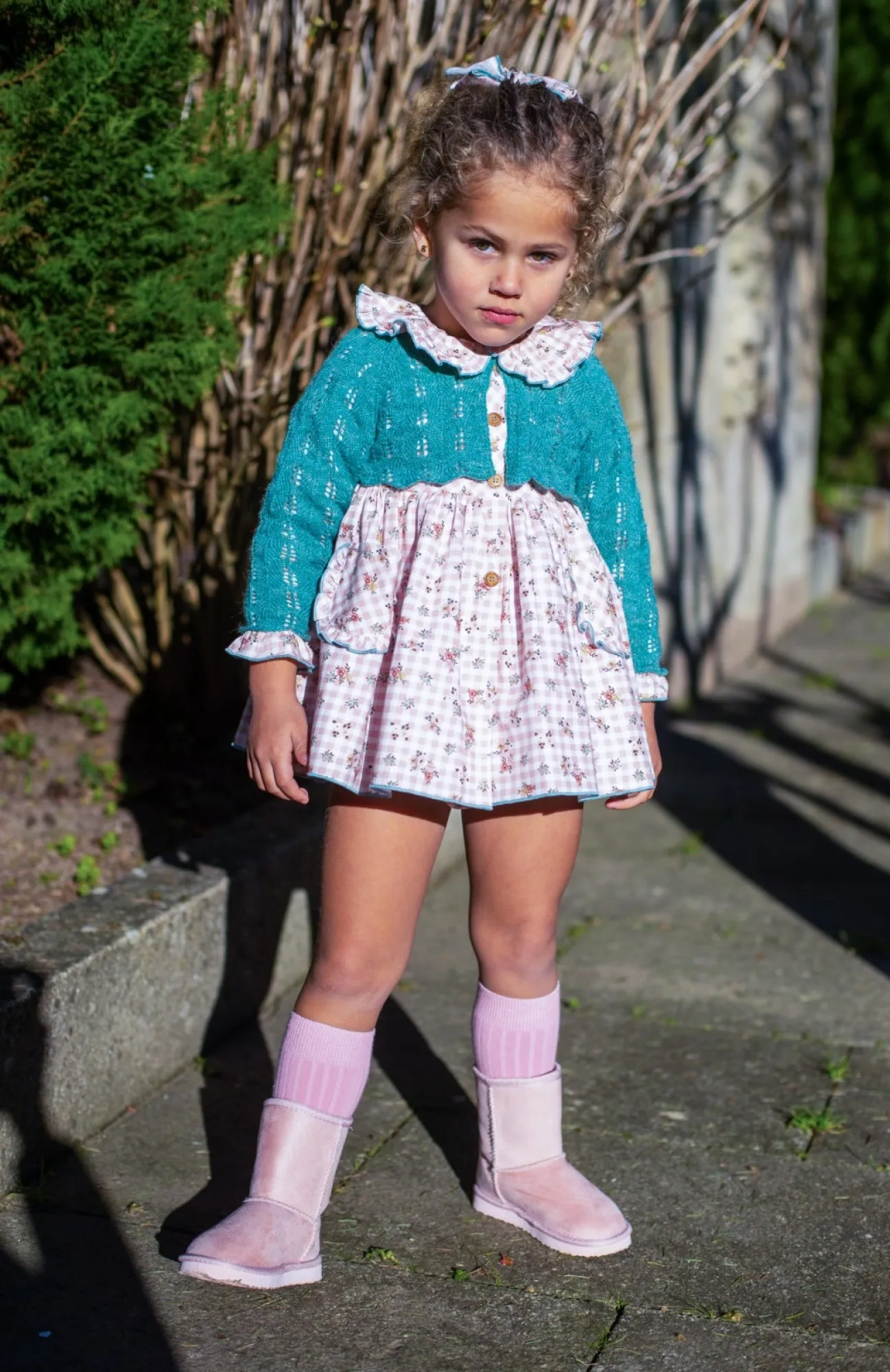 Little jean with panties and jacket Blau y Rosa Collection from La Martinique