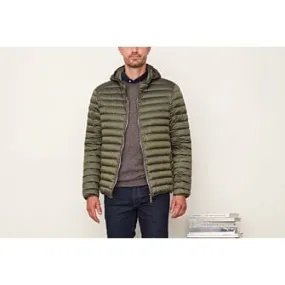 Men's Khaki Lightweight Hooded Down Jacket - SIVERT