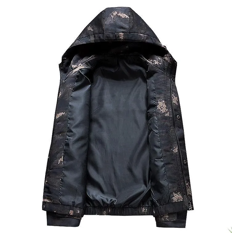 Men's Hooded Camouflage jacket, Mountain Windbreaker for Autumn