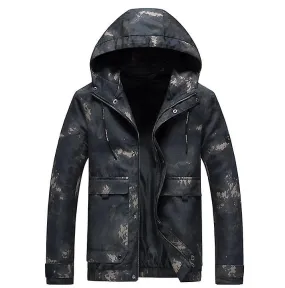 Men's Hooded Camouflage jacket, Mountain Windbreaker for Autumn