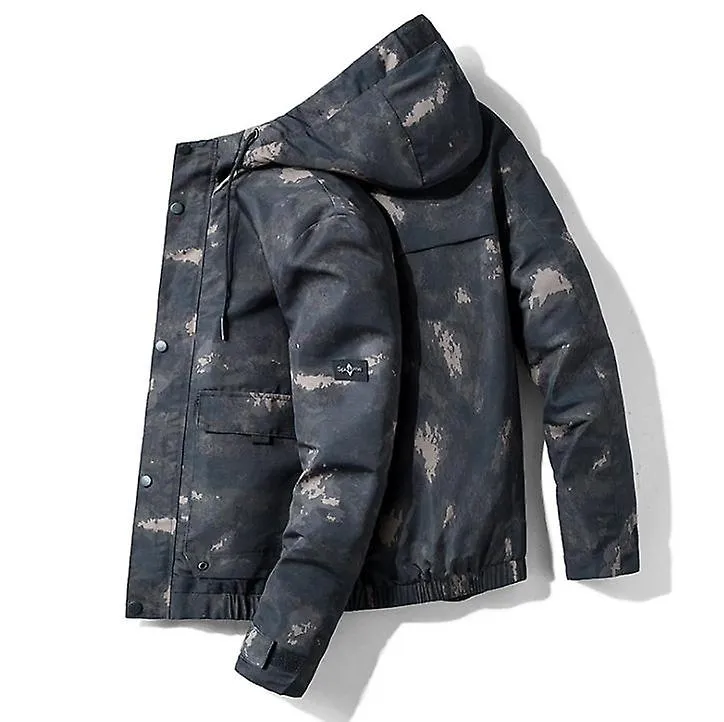 Men's Hooded Camouflage jacket, Mountain Windbreaker for Autumn