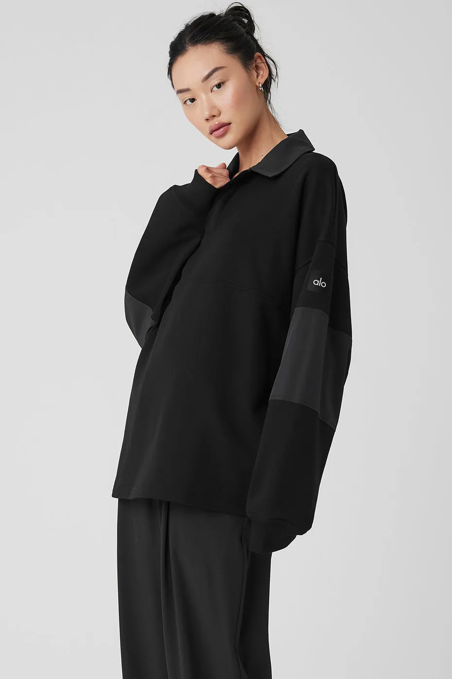 Mixmatch Rugby Sweatshirt - Black