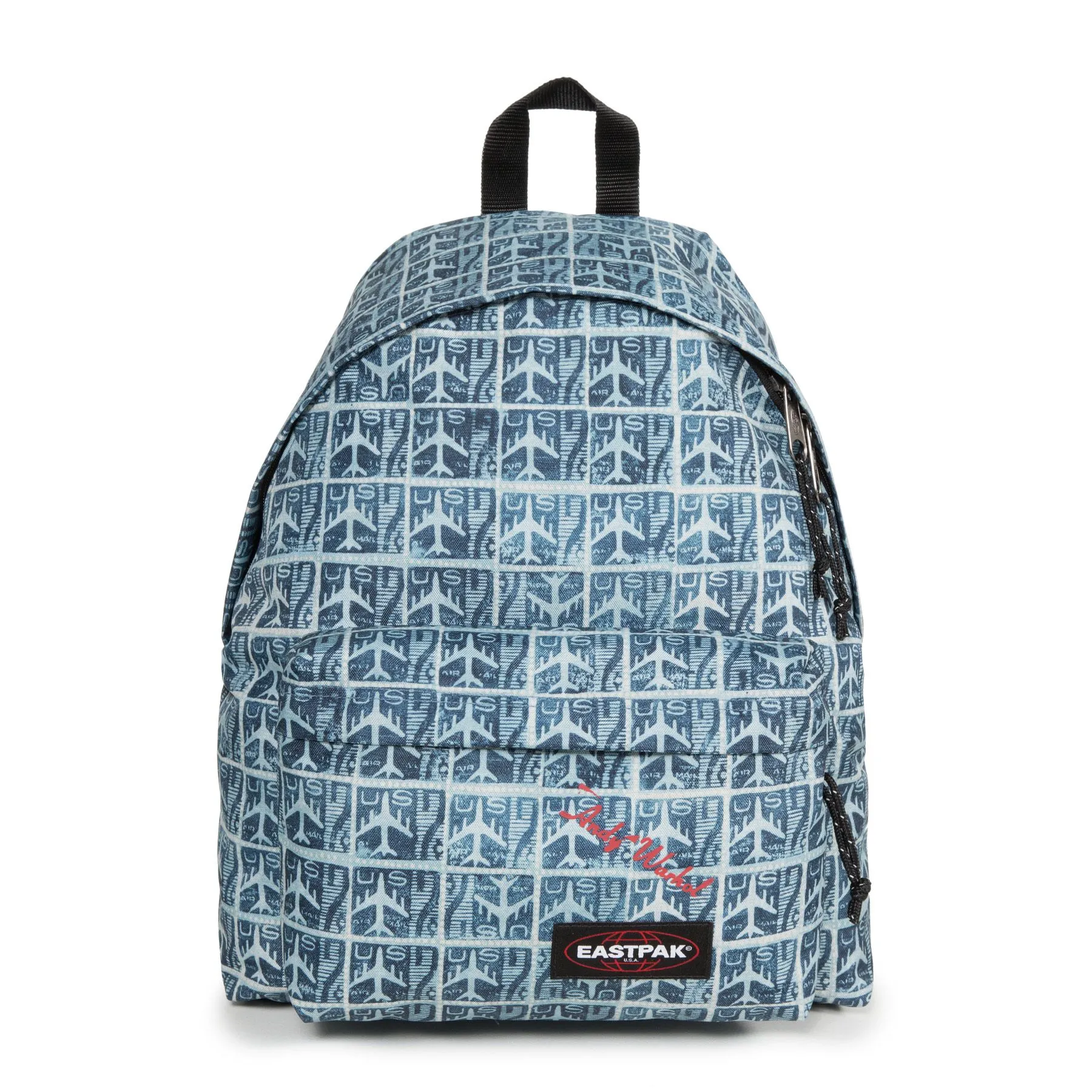 MOCHILA EASTPAK Padded PAK’R EK62059V Andy Warhol Airmail AVION AZUL GRIS EDICIÓN LIMITADA