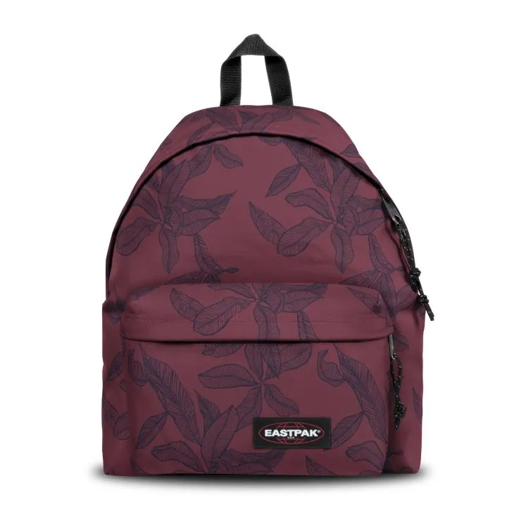 MOCHILA EASTPAK Padded Pak’r® 24 litros EK62044T Leaves Merlot granate flores