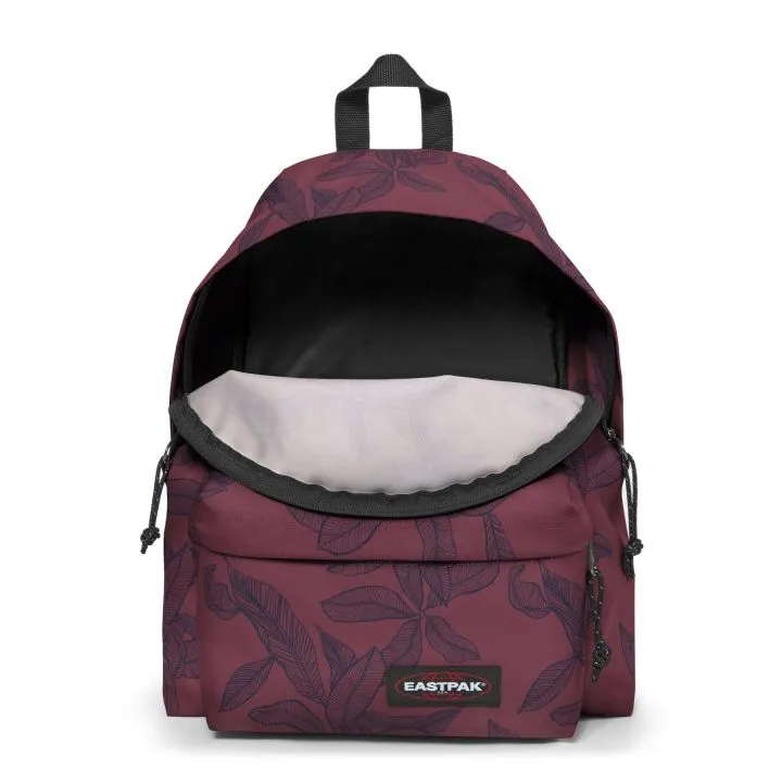 MOCHILA EASTPAK Padded Pak’r® 24 litros EK62044T Leaves Merlot granate flores