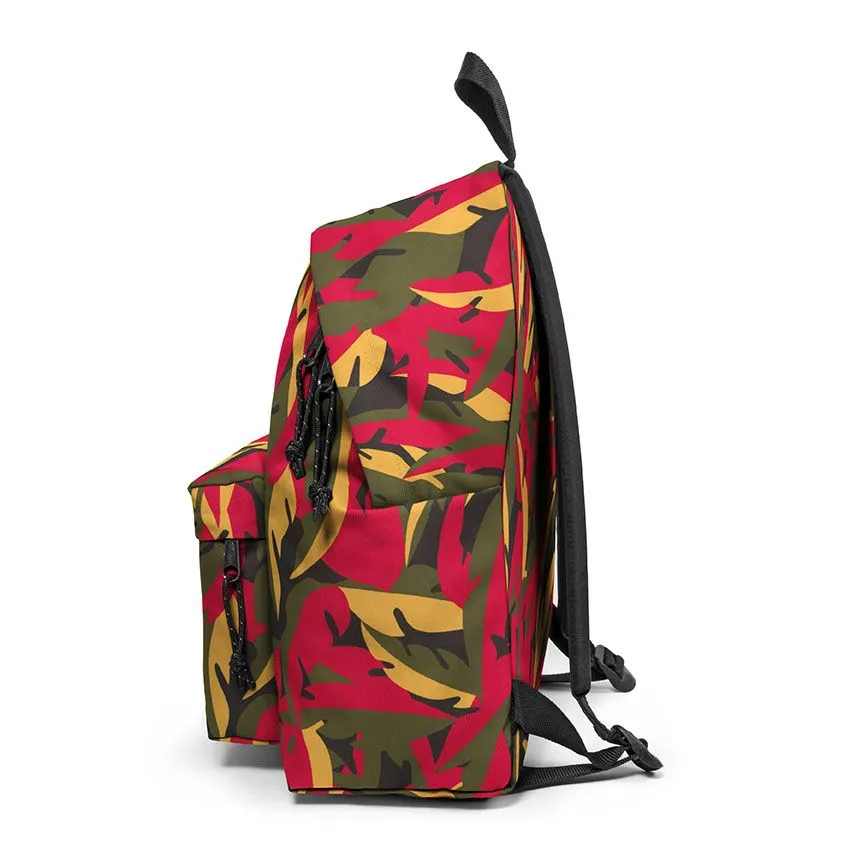 MOCHILA EASTPAK Padded Pak’r® 24 litros EK620I80 Leaves Khaki floral verde/roja