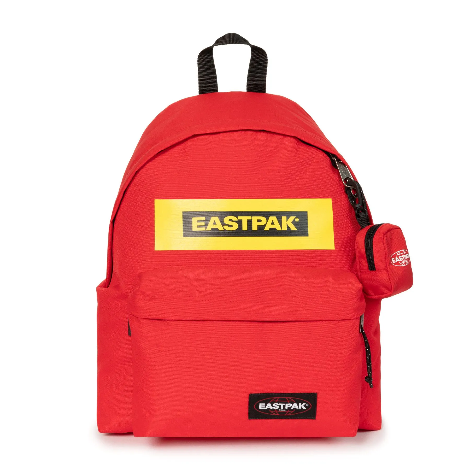 MOCHILA EASTPAK Padded Pak’r® 24 litros EK620O06 Bold SilkSailor Roja con logo y llavero extraíble