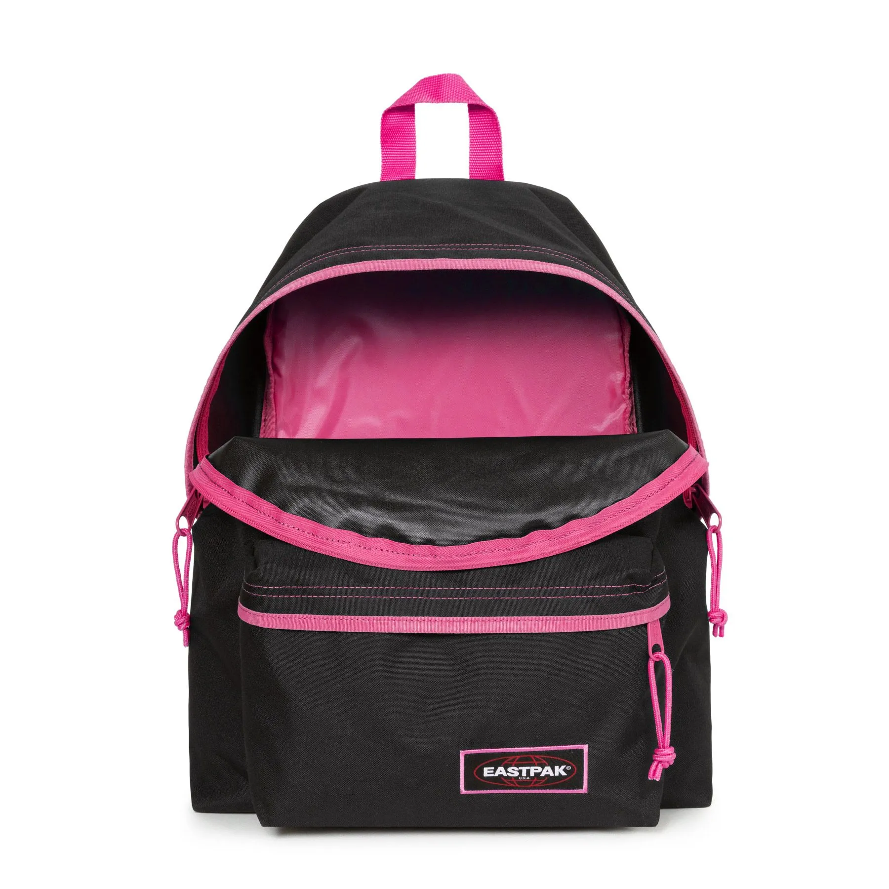 MOCHILA EASTPAK Padded Pak’r® EK620K32 Kontrast Escape negra con detalles rosa fucsia