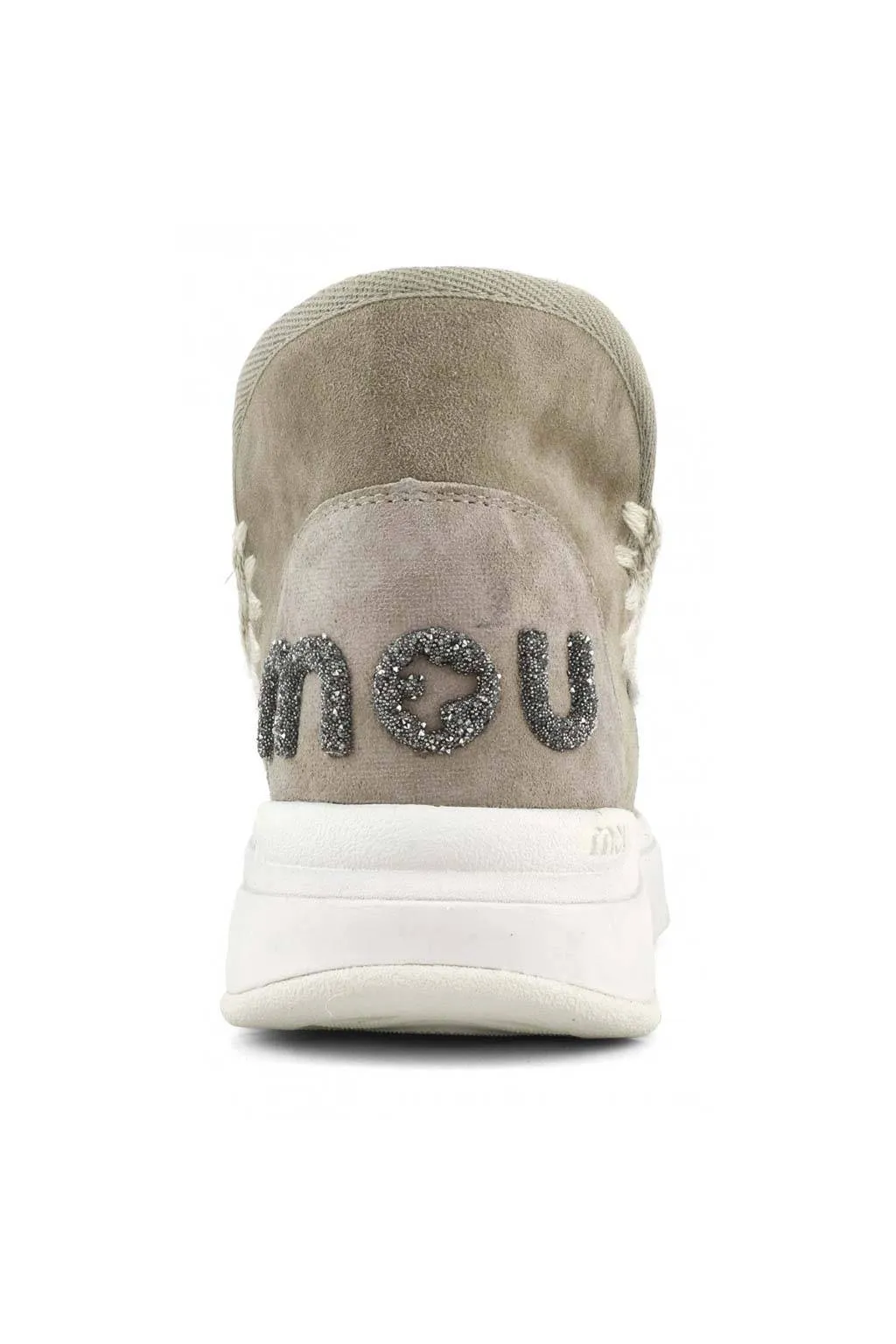 Mou eskimo jogger glitter logo fw421001a elephant grey