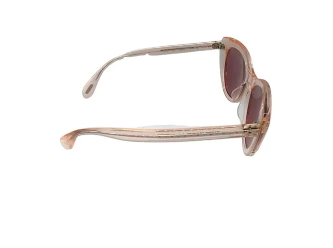 Oliver Peoples Rishell rosa claro / Gafas de sol con montura de plástico y lentes moradas 