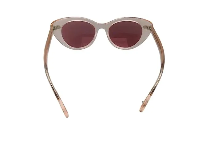 Oliver Peoples Rishell rosa claro / Gafas de sol con montura de plástico y lentes moradas 