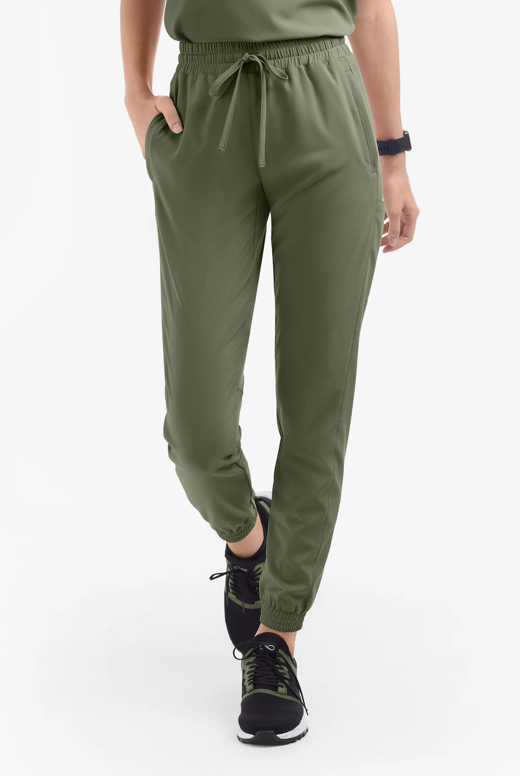 Pantalón médico Easy STRETCH Kourtney estilo jogger con piernas delgadas modernas y 5 bolsillos para mujer