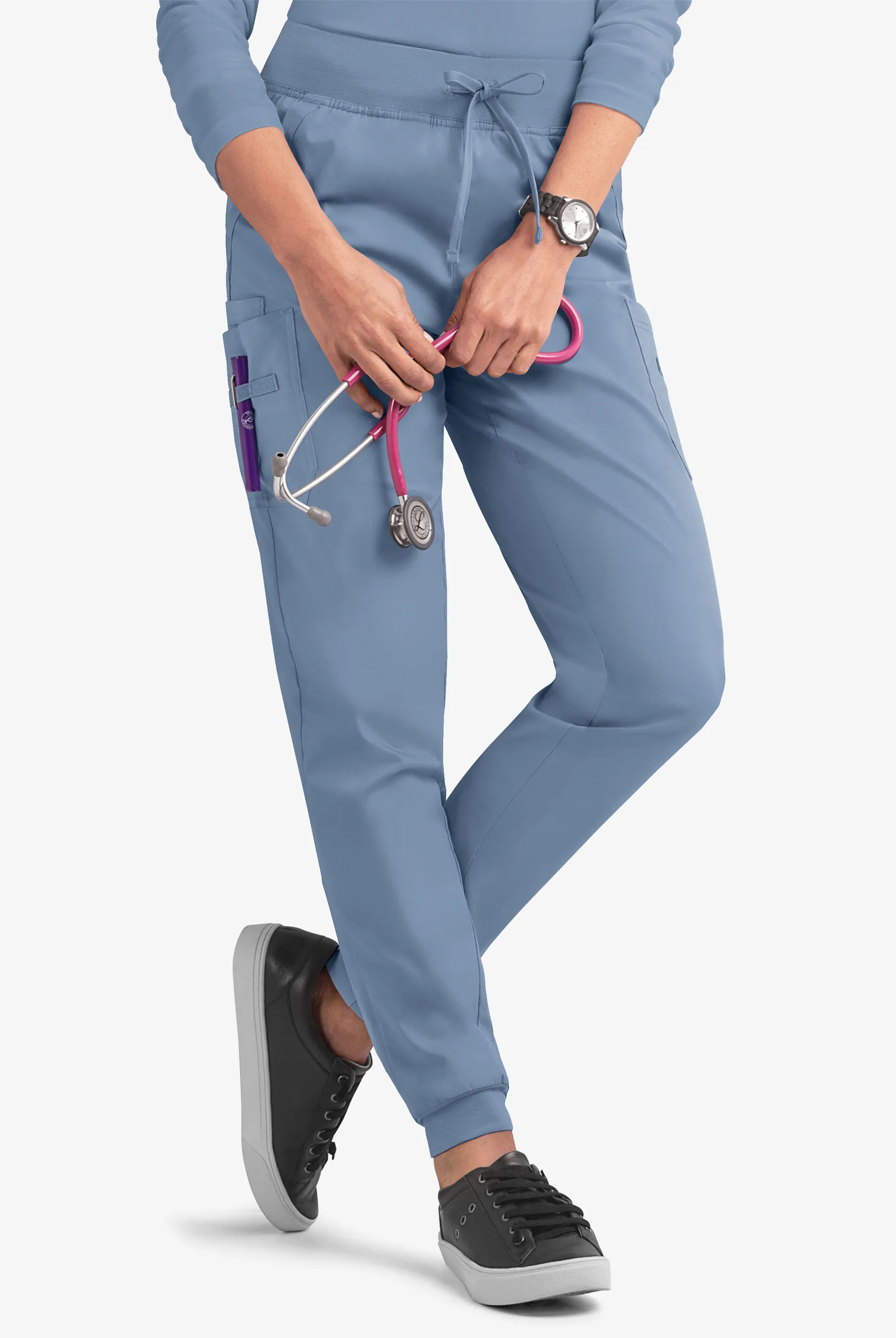 Pantalón médico UA Butter-Soft STRETCH estilo cargo jogger con 4 bolsillos para mujer