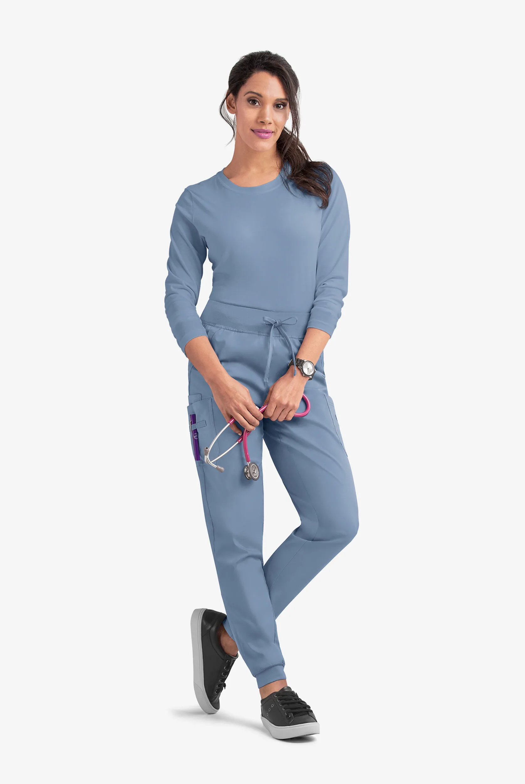 Pantalón médico UA Butter-Soft STRETCH estilo cargo jogger con 4 bolsillos para mujer